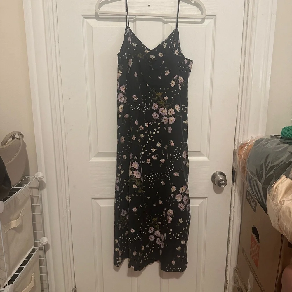 NWT Madewell Silk Eva Slip Dress in Polka Daisies - Picture 7 of 8